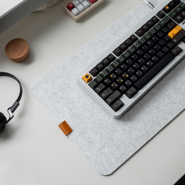 Игровой коврик для мыши Коврик для мышки GEEKNOOK Белый Фетр, L, белый ...