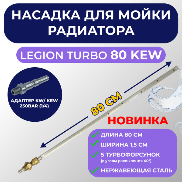 Насадка для очистки радиатора Турбо 80 (см) с адаптером KEW/KW - купить ...