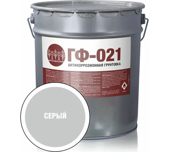 Антикоррозионная алкидная грунтовка ЗАО Декарт ГФ-021 серая, 20 кг ...