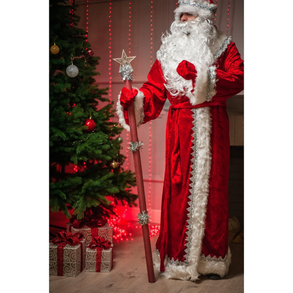 Посох Деда Мороза, красный, 1,2 м - купить по доступным ценам в ...