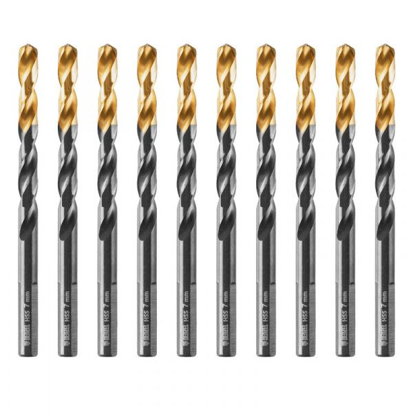 Набор сверл по металлу 7 мм, Golden Tip, 10 шт., Denzel, 717217 купить ...