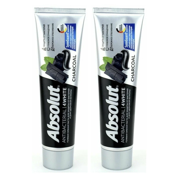 Зубная паста ABSOLUT Antibacterial 4WHITE 110 г * 2 штуки - купить с ...