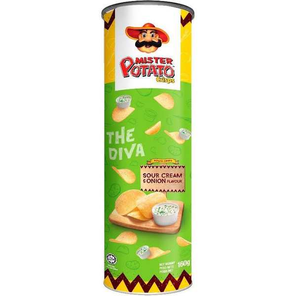 Чипсы картофельные Mamee Mr Potato сметана-лук 160 г купить на OZON по ...