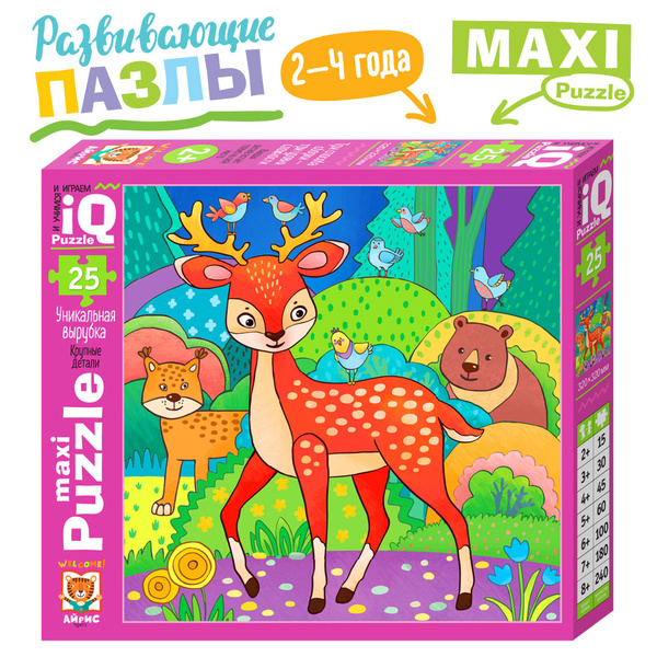 IQ Пазл для малышей Айрис ПРЕСС Олень в лесу 25 элементов 2+ купить на ...