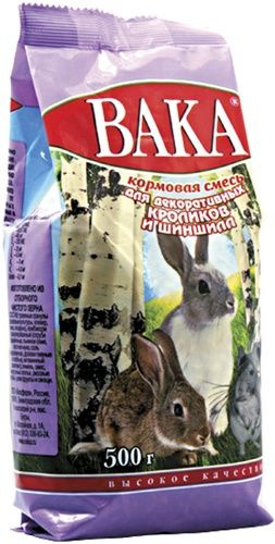 Корм сухой для шиншилл и декоративных кроликов ВАКА 500 г - купить с ...