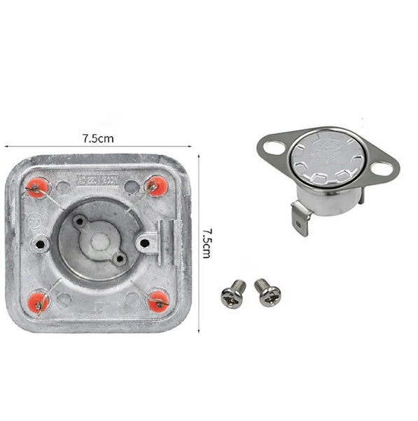 Тэн нагреватель для отпаривателя с датчиком 75 мм х 75 мм, 4 клемы 1500 ...