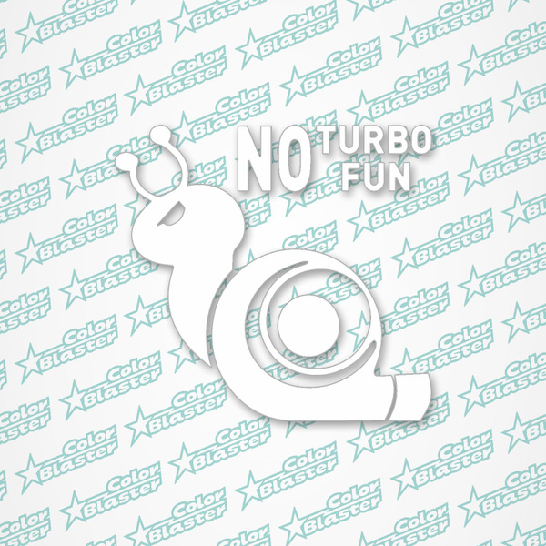 Контурный белый стикер "No Turbo Fun" купить на OZON по низкой цене ...