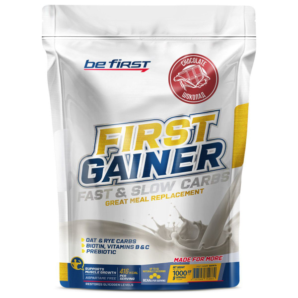 Гейнер для набора массы со злаками и витаминами Be First First Whey ...
