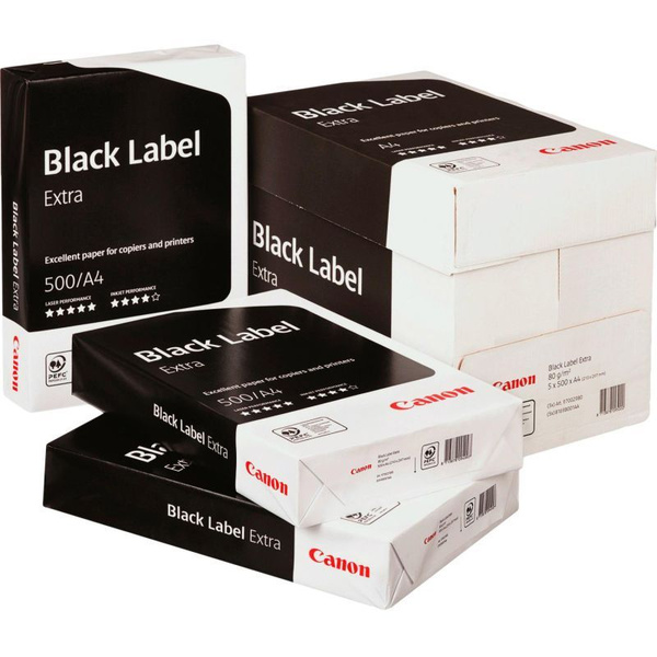 Характеристики Бумага Canon A4 Black Label Plus 80 г/м, 500 л, белый ...
