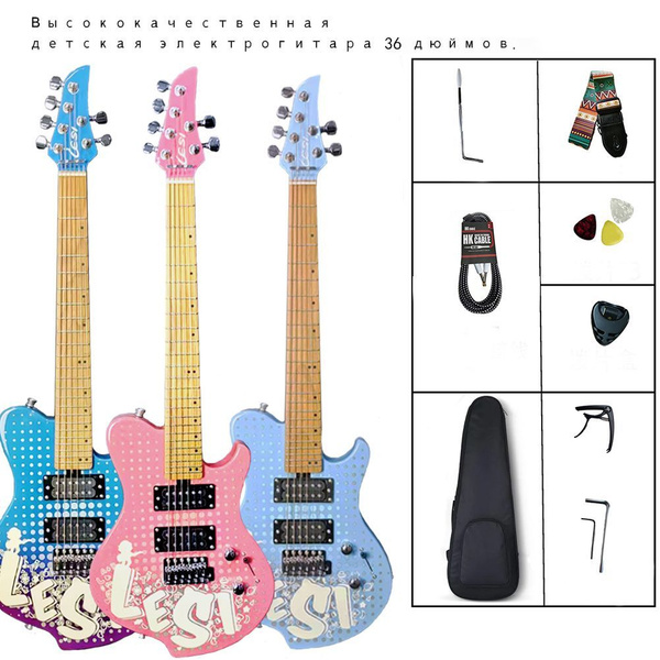 34-дюймовая детская электрогитара, корпус из высококачественной ольхи ...