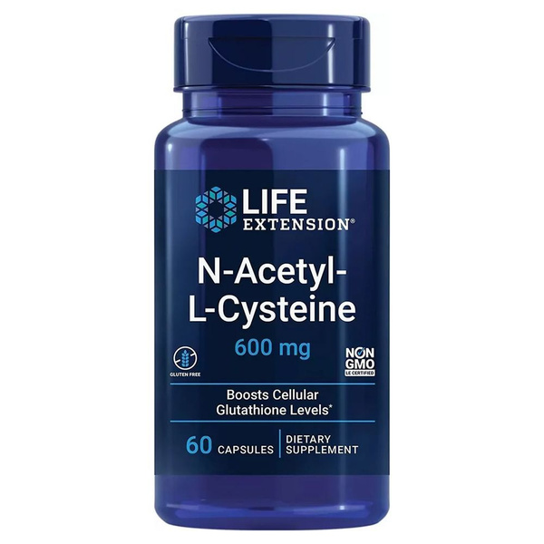 N ацетилцистеин 600 мг, NAC 600 mg, Life Extension, 60 капсул купить на ...