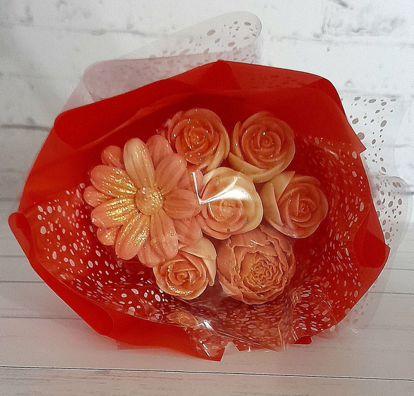 Шоколадный букет. Шоколадные розы, пион, ромашка. купить на OZON по ...