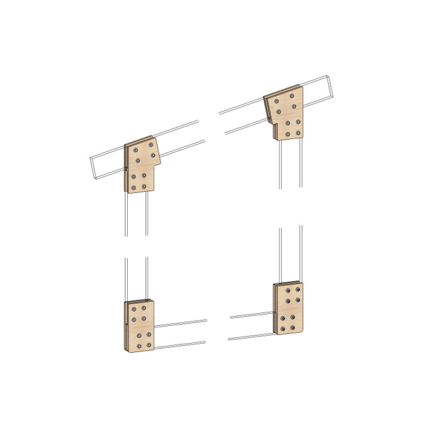 Коннекторы FINHA P200LF для сборки каркасного дома с фронтонами (10 ...
