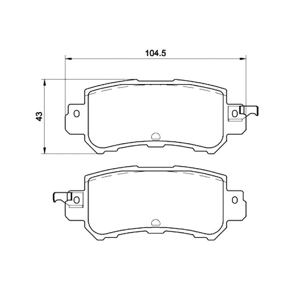 Колодки тормозные (Сзади) Mazda CX-5 11-17 / CX-3 14-