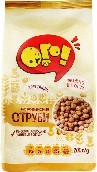 Отруби ржаные ОГО! Бородинские экструдированные, 200г купить на OZON по ...
