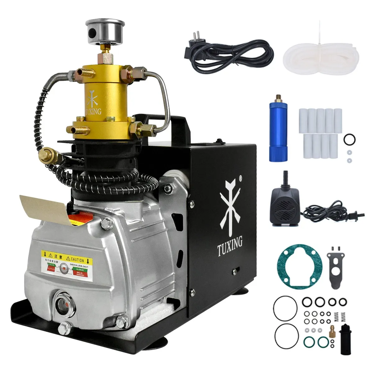 TUXING TXES031 Компрессор воздушный PCP для охоты, дайвинга, 300Bar/4500Psi пейнтбола Электрический насос высокого давления