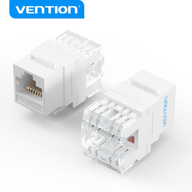 Коннектор 1 шт,Вставка Keystone Jack RJ-45(8P8C) cat 6 Vention неэкранированный 180 градусов заделка без инструмента арт.IRHW0