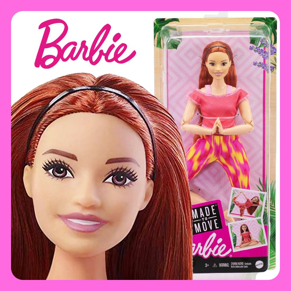 Barbie Mattel Кукла Барби Безграничные движения - Рыжая (Barbie Made to  Move Doll Curvy 2021) - купить с доставкой по выгодным ценам в  интернет-магазине OZON (537292573)