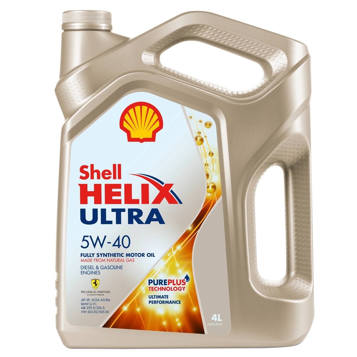 ShellULTRA5W-40,Масломоторное,Синтетическое,4л