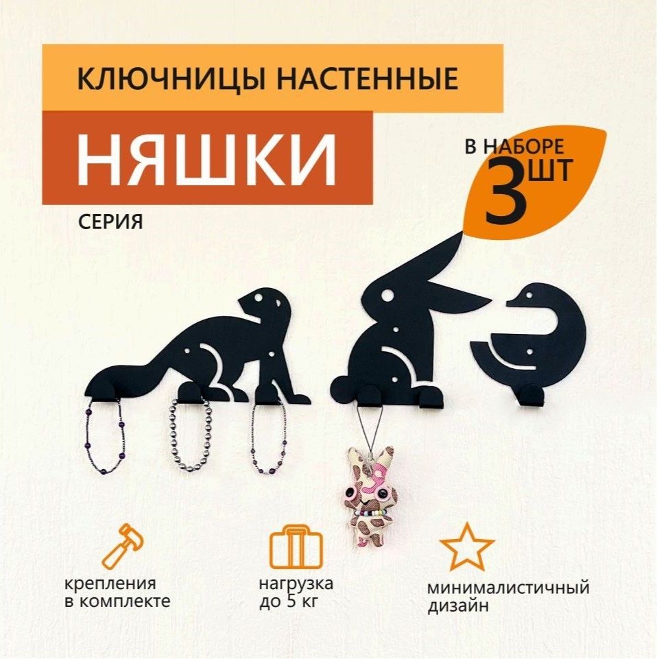 КлючницынастенныесерияНяшки3шт