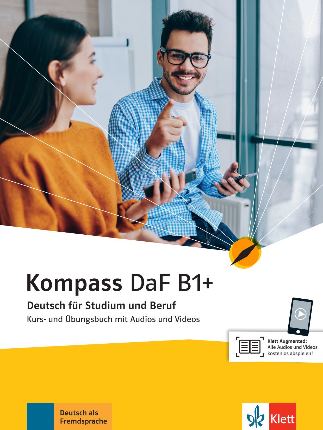 Kompass DaF. B1+. Kurs- und bungsbuch mit Audios und Videos. Deutsch f r  Studium und Beruf | Braun Birgit, Jin Friederike