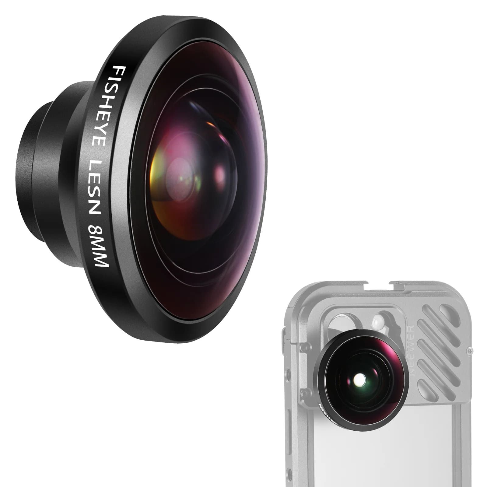 Увеличительная линза NeeWer Объектив Fisheye для телефона LS-29 HD 8 мм ы с  резьбой 17 мм - купить по выгодной цене в интернет-магазине OZON  (1426084053)