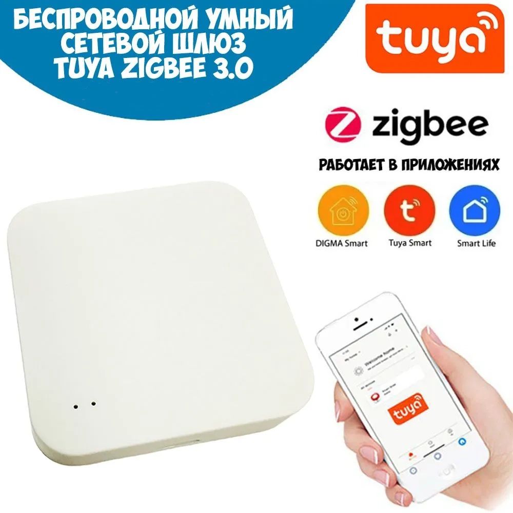 Беспроводной Шлюз ZigBee Tuya / SmartLife (WiFi версия) до 50 устройств  JMWZG1 для Умного дома