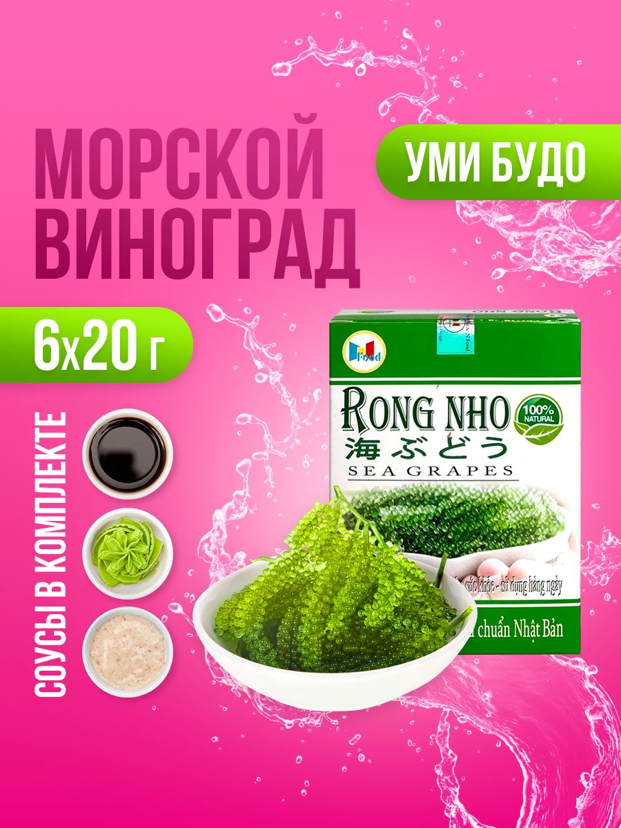 Морской виноград Уми Будо, N-Food, 6х20 г. - купить с доставкой по выгодным  ценам в интернет-магазине OZON (910298055)