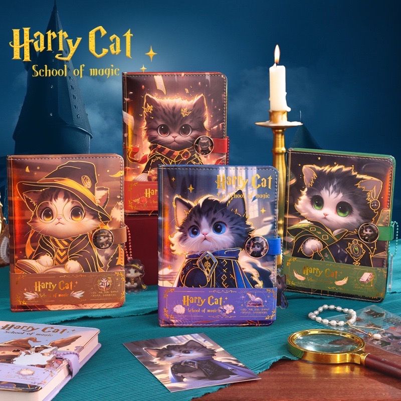 Блокнот Гарри Поттер кот, Harry Cat котики