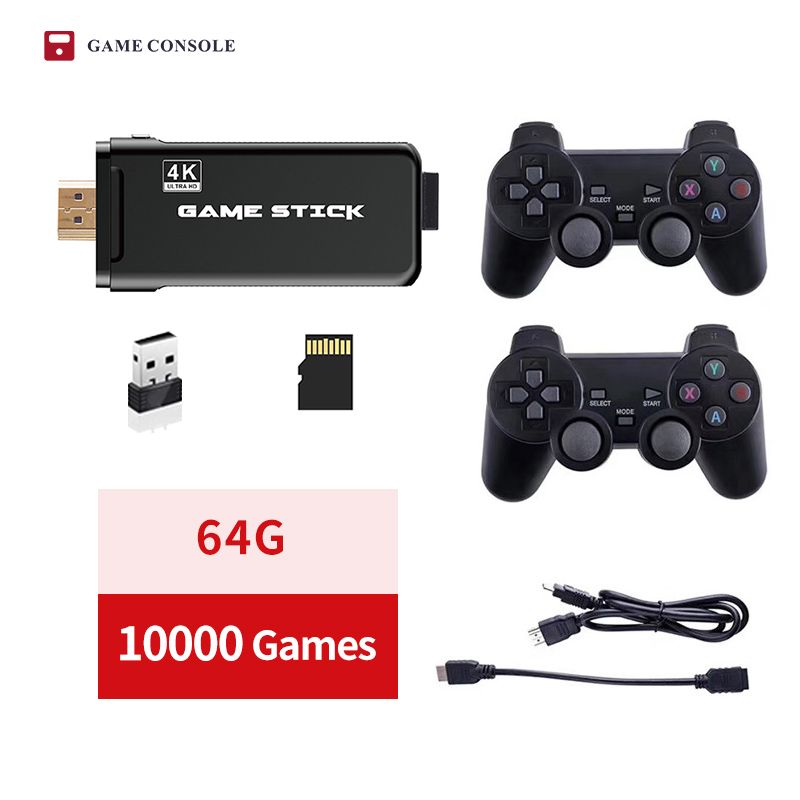 Как подключить приставку game stick lite U8 Mini/TV игровая консоль Stick 4K Ultra HD HD выход двойной 2,4G беспроводной 