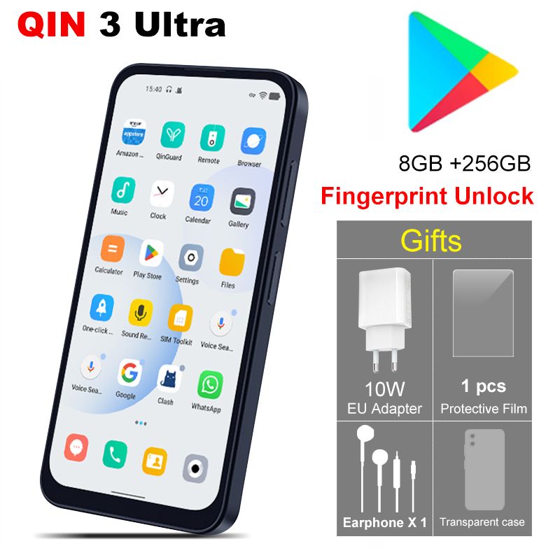 QINМобильныйтелефон3Ultra256GBPlayStore,серый