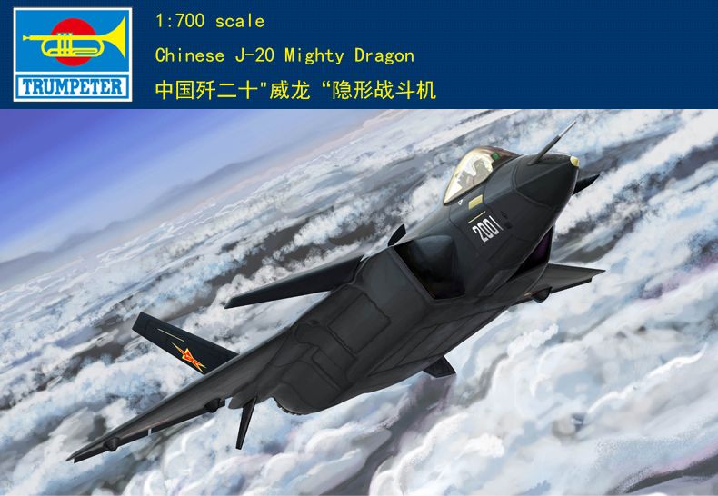 Trumpeter 03923 1/144 J-20 Модель истребителя Mighty Dragon Steacth Самолеты