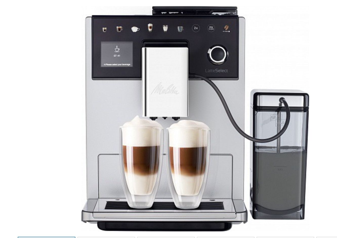 Автоматическая кофемашина Кофемашина Melitta Caffeo F 630-201 LatteSelect серебристый, серебристый, серый металлик