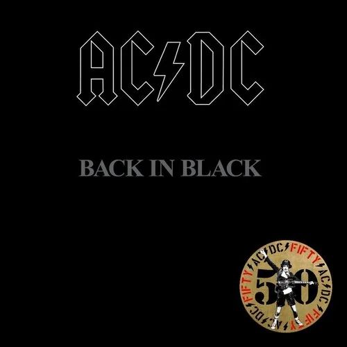 AC/DC - Back In Black (LP, Reissue, 50th Anniversary, 180g, Gold Vinyl) Виниловая пластинка