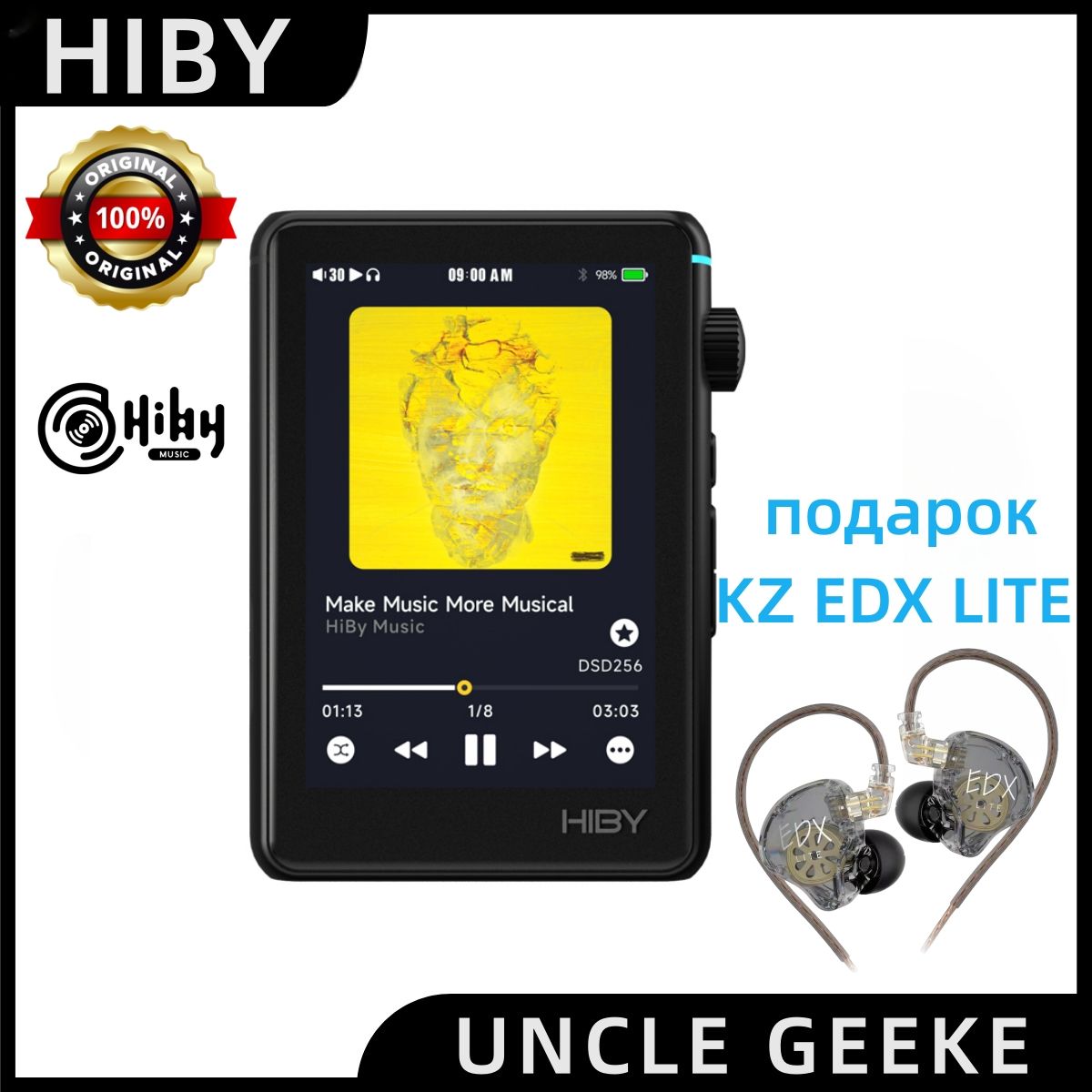 HiByMP3-плеерFB6DE533D42341659064ACF966E5787Eбездиска,черный