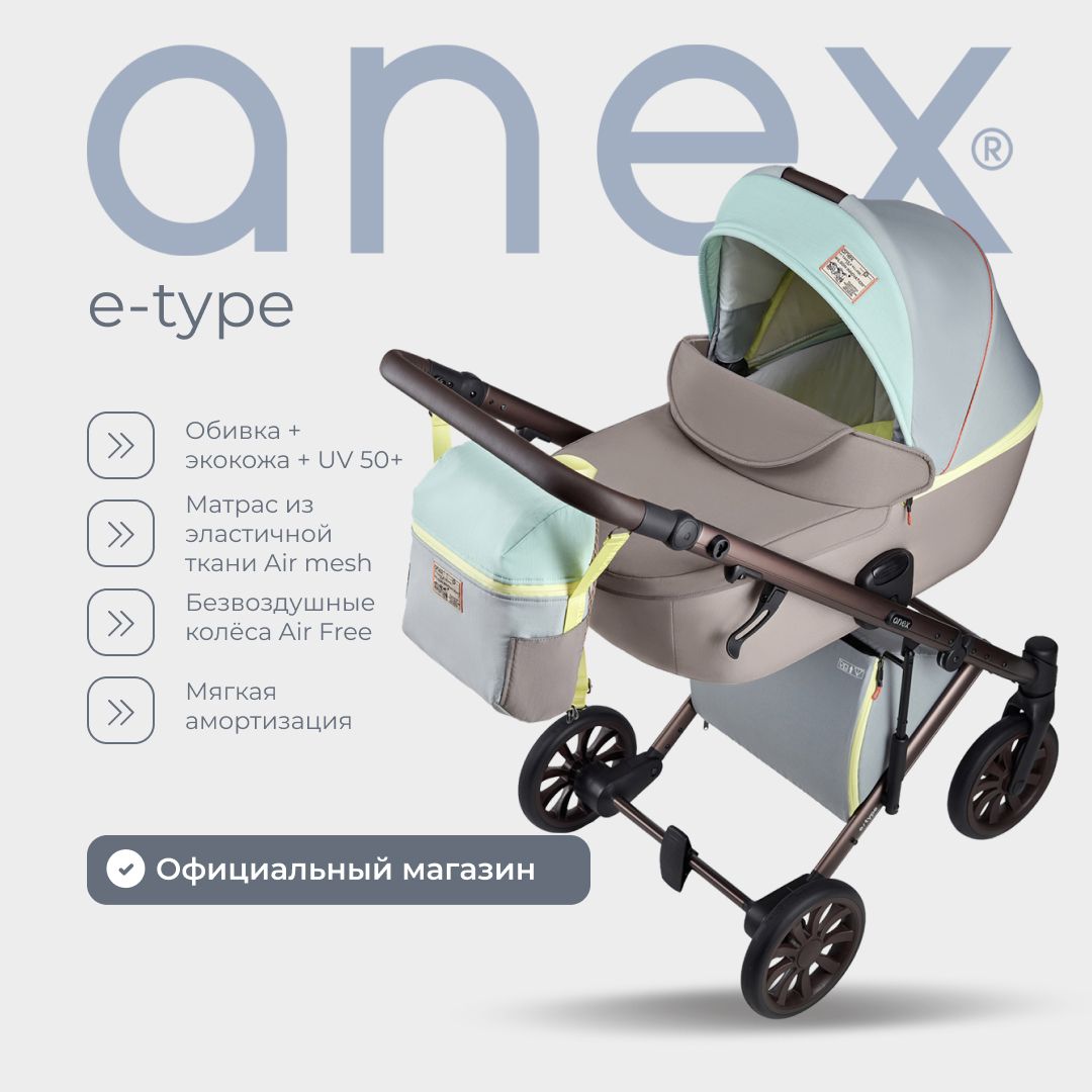 Детская коляска Anex e/type 2в1 WILSON - купить с доставкой по выгодным  ценам в интернет-магазине OZON (959035235)