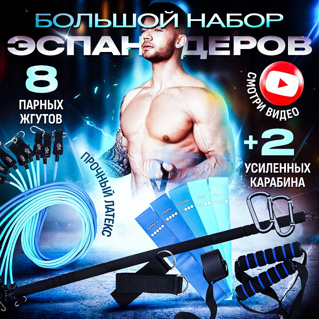 MADBODY Набор эспандеров , 1 шт, 91 кг