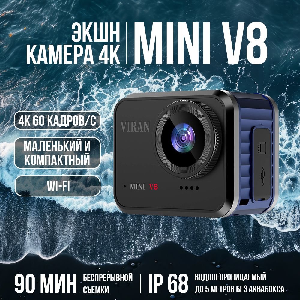 Экшн-камера My Decision CAM_MINIV8_4K купить по выгодной цене в  интернет-магазине OZON (1547074110)