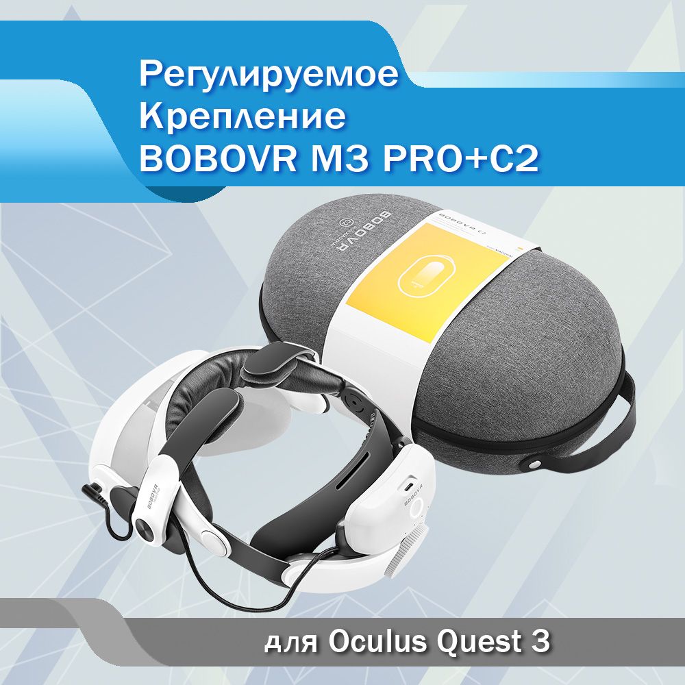 КреплениеBOBOVRM3Pro+ЗащитныйкейсчехолC2дляшлемаVROculusQuest3и3s