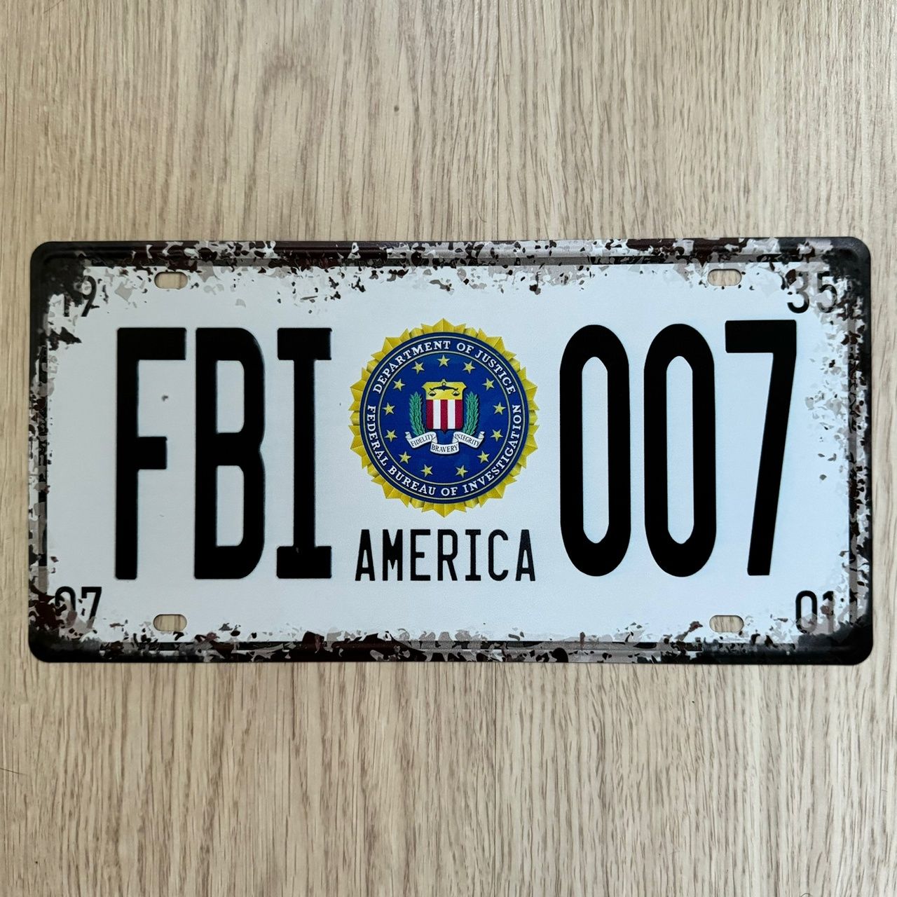 Декоративный номерной знак FBI 007 ФБР - купить по выгодным ценам в  интернет-магазине OZON (1059252923)