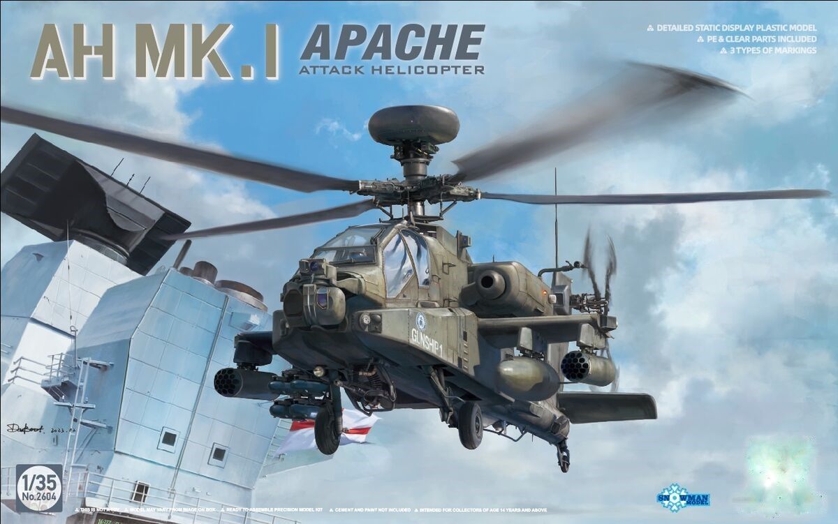 Вертолет AH MK.I APACHE ATTACK HELICOPTER (1/35)