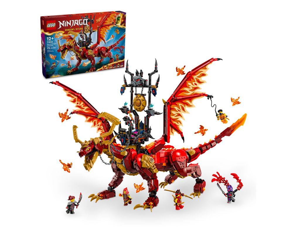 LEGO NINJAGO 71822 Исходный Дракон Движения - купить с доставкой по  выгодным ценам в интернет-магазине OZON (1580468485)