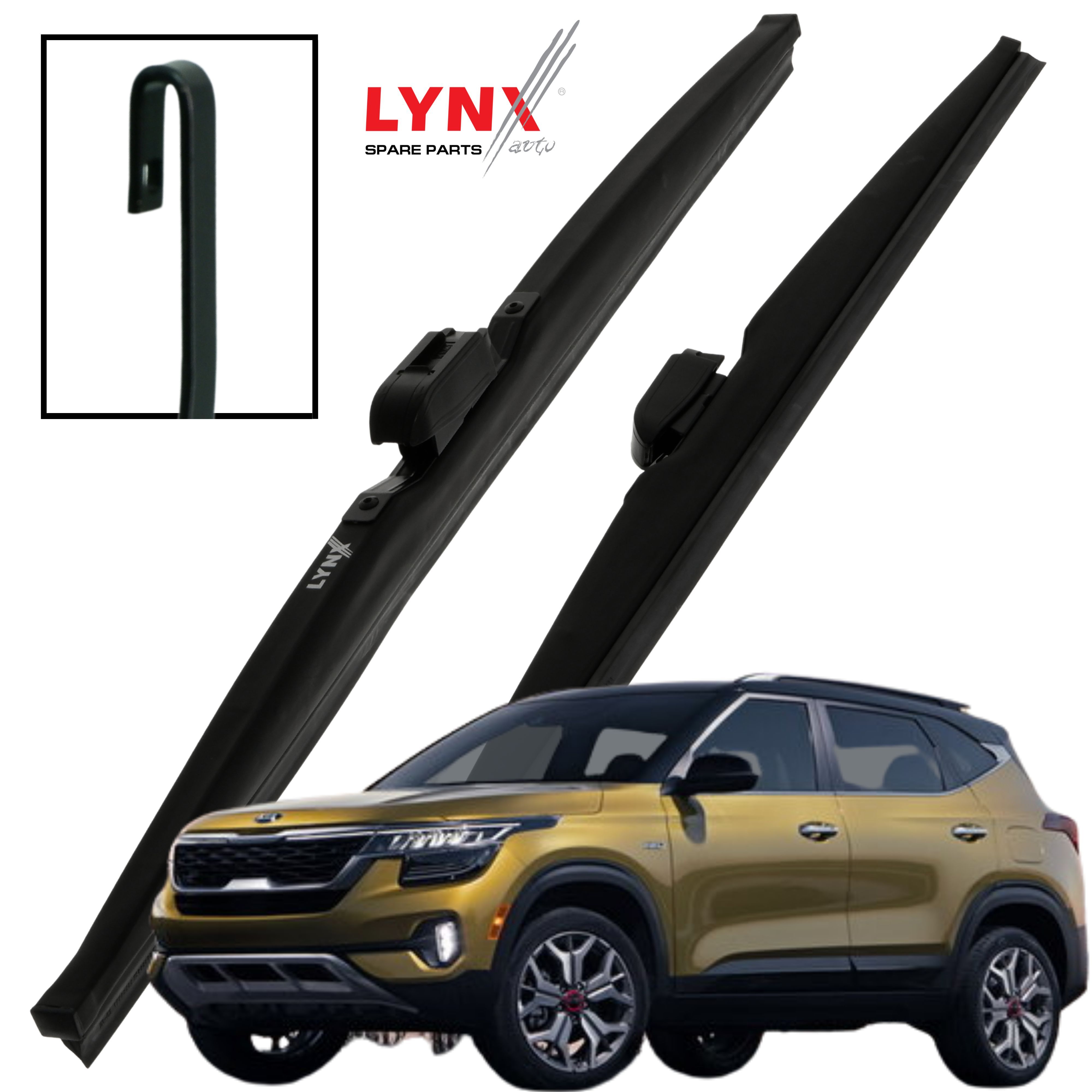 Дворники Kia Seltos / Киа Селтос 2019 2020 2021 2022 Щетки стеклоочистителя ЗИМНИЕ LYNXauto к-т 2шт., 600мм-450мм