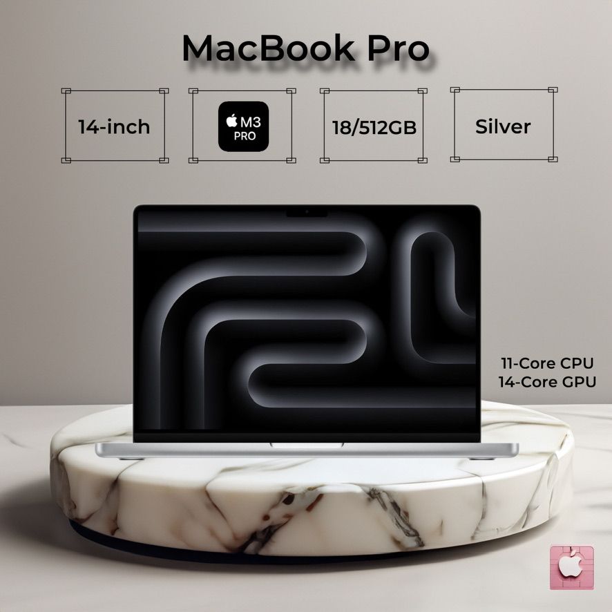 AppleMacBookPro14M3Pro18/512SilverНоутбук14",AppleM3Pro(11CPU,14GPU),RAM18ГБ,SSD,macOS,(ModelA2992),серебристый,Английскаяраскладка