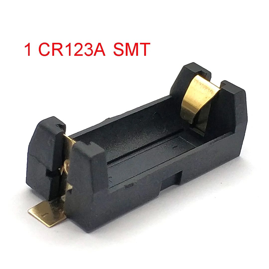 CR123A16340SMDTHMДержательбатареинейлоновыйLIR123AАккумуляторнаякоробкадляхраненияогнестойкихPinТиппозолоченныйпатч