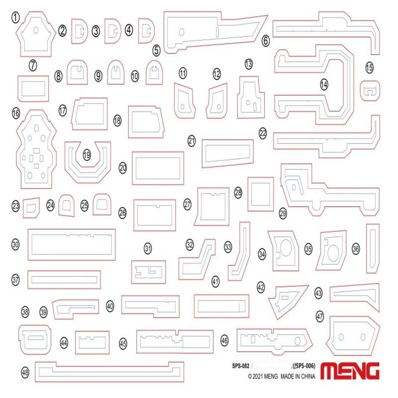 Meng Model sps-082 1/700 shandong наклейка судовой воды