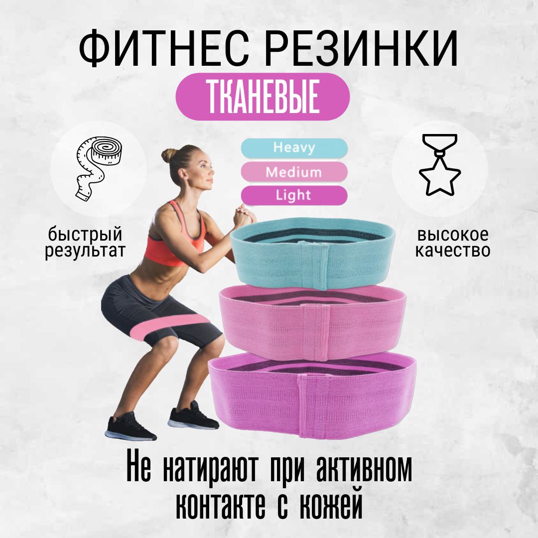 Фитнес резинки тканевые. Резинки для фитнеса