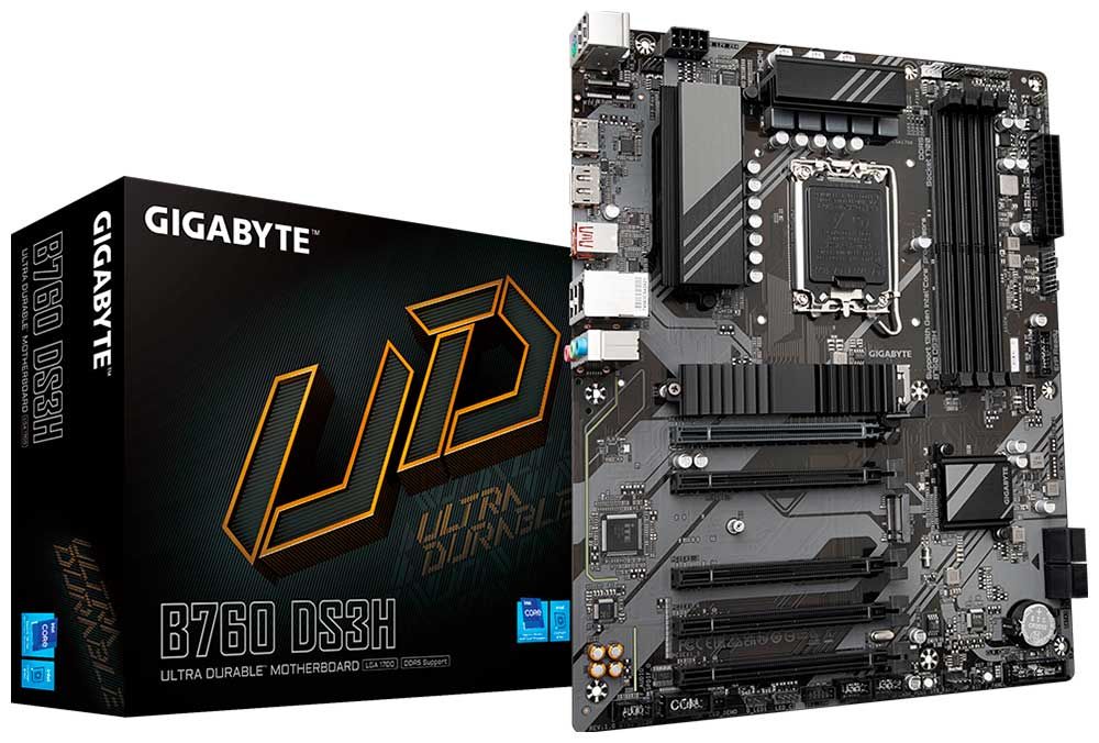 МатеринскаяплатаGigabyteB760DS3H(LGA1700,ATX)