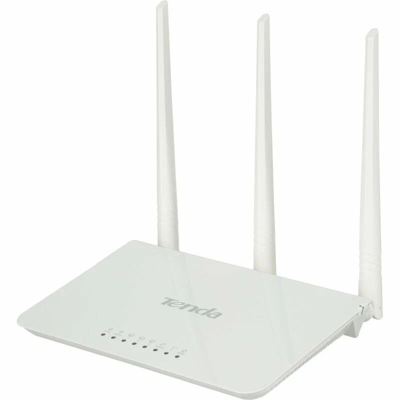 РоутерWi-FiTendaбелый,Ethernet,Wi-Fi4(802.11n),внешняянесъемнаяx4(F6)