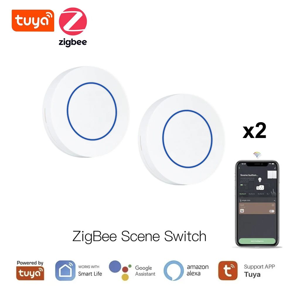 УмныйвыключательZigbee,Интеллектуальнаякнопкапереключениясцен,TuyaSmartlife,длякоторойтребуетсяшлюзZigbee